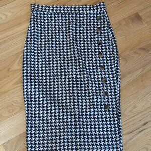 SHEIN Houndstooth High Waist Button Pencil Skirt – Women’s Large